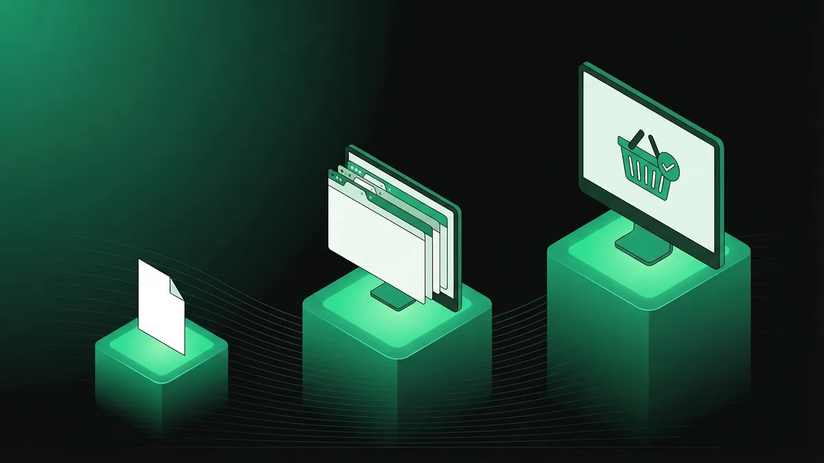Comparatif visuel des prix par type de site web en Belgique : one-page, site vitrine et e-commerce