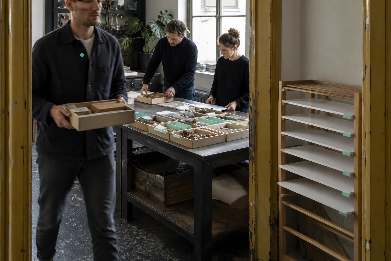 A local team in Ghent separates six digital work areas into tangible project kits