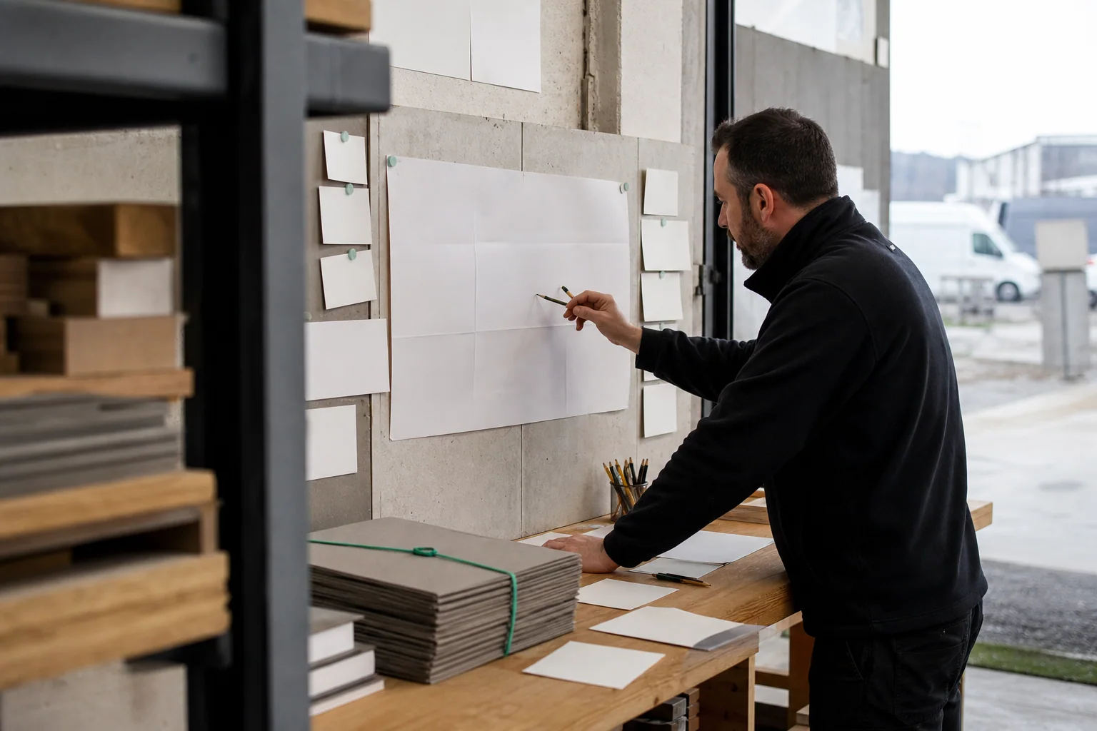 Des professionnels organisent les supports physiques de Référencement SEO pour une entreprise à Charleroi