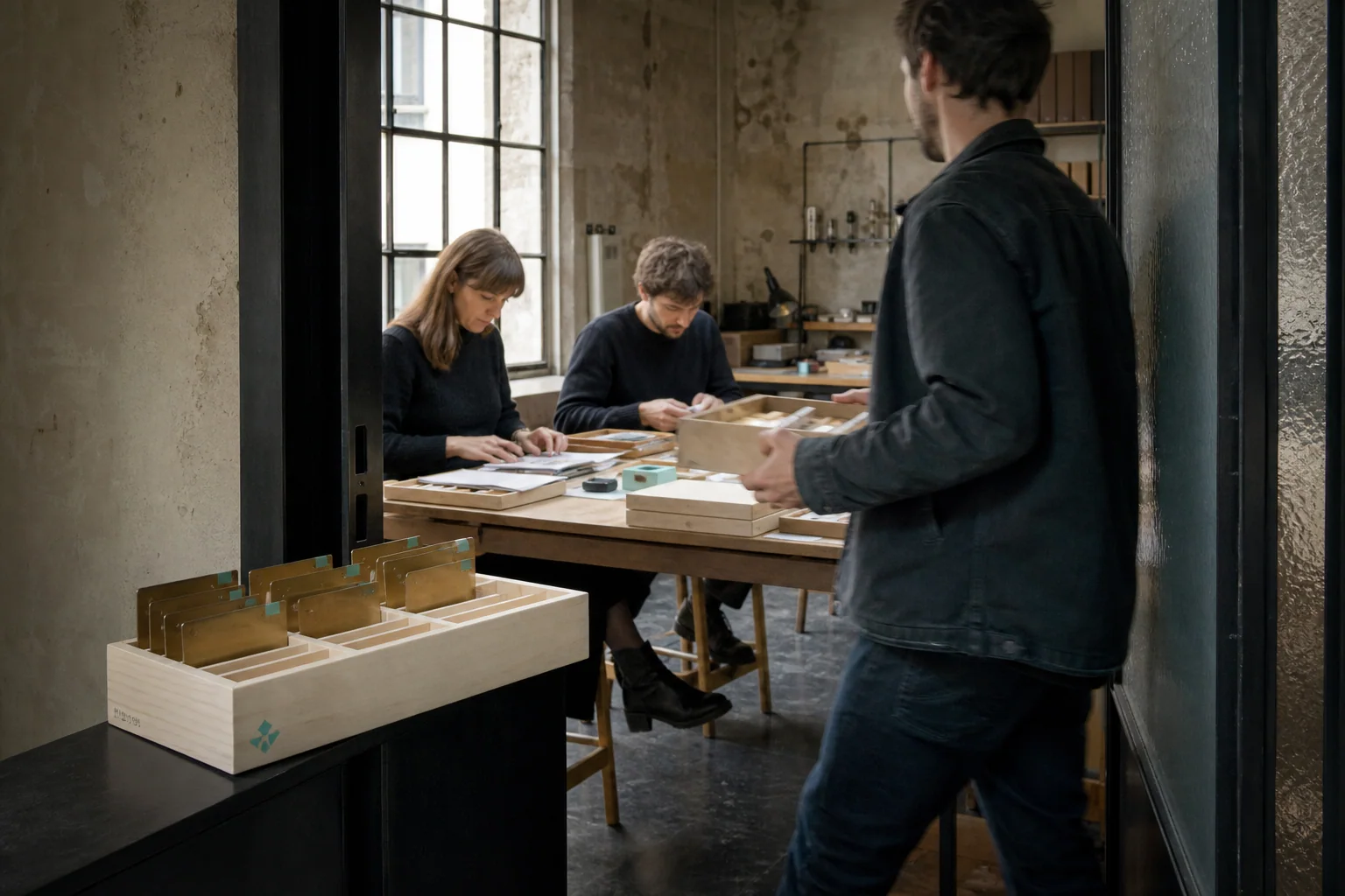 Une équipe locale à Gand sépare six chantiers digitaux dans des kits de projet tangibles