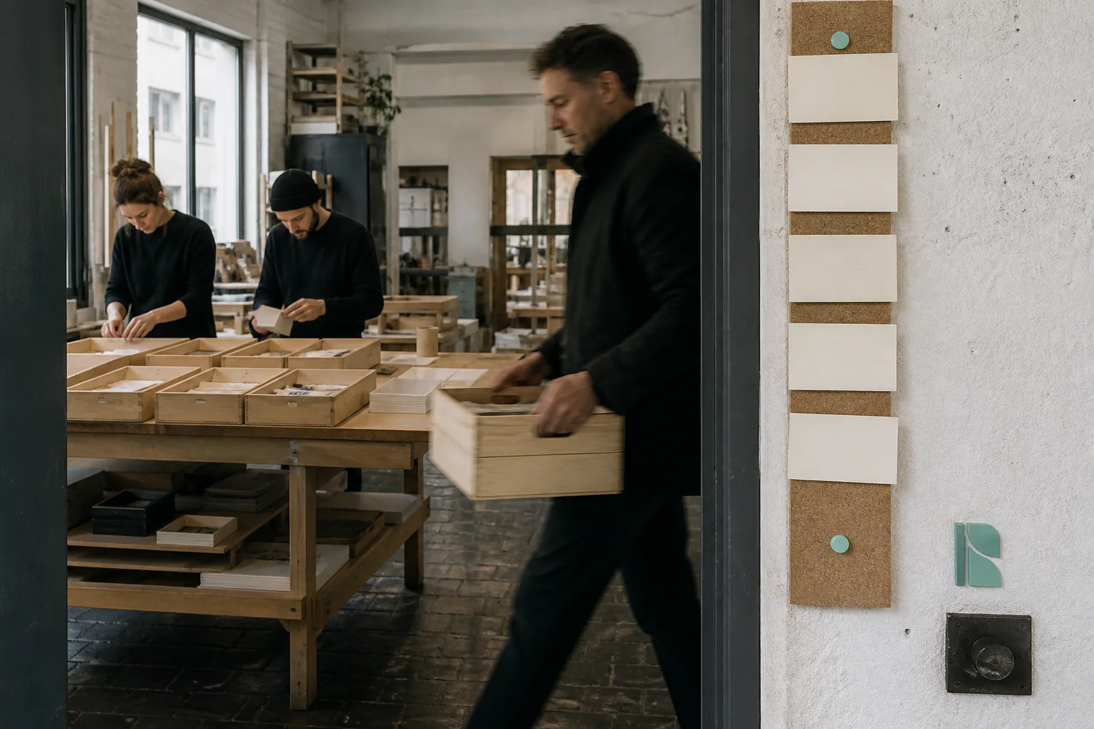 Een lokaal team in Gent verdeelt zes digitale werktrajecten over tastbare projectkits