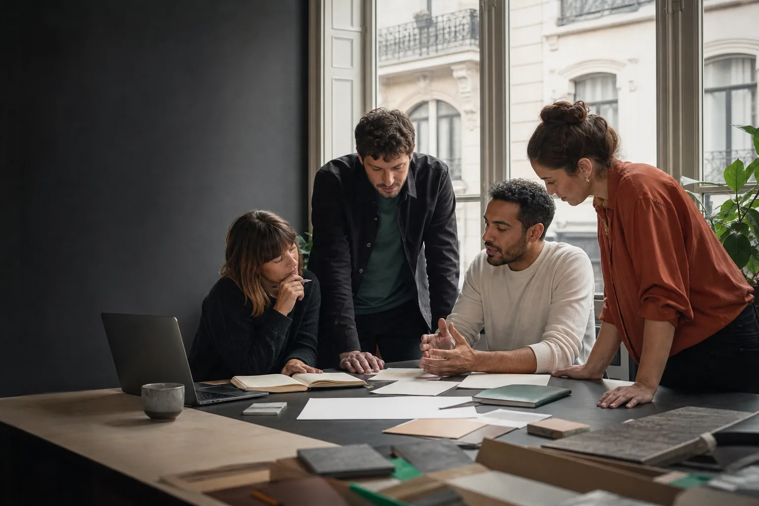 Digital team in Belgium planning a professional website project