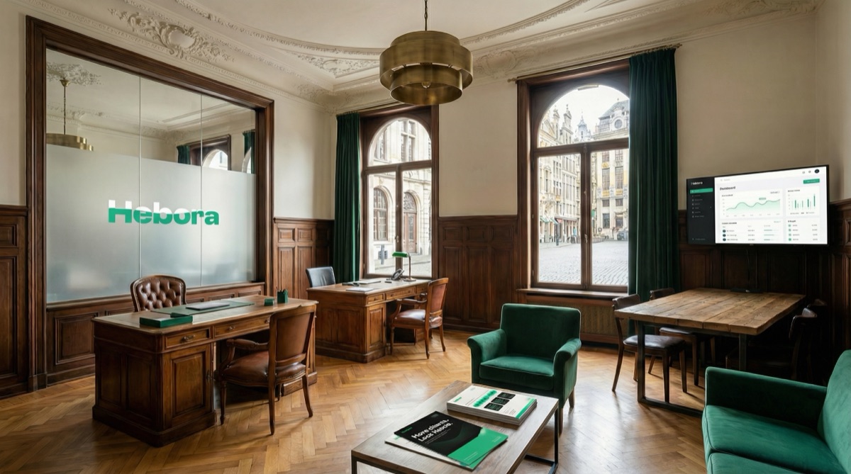 Bureau Hebora à Bruxelles avec vue sur la Grand-Place
