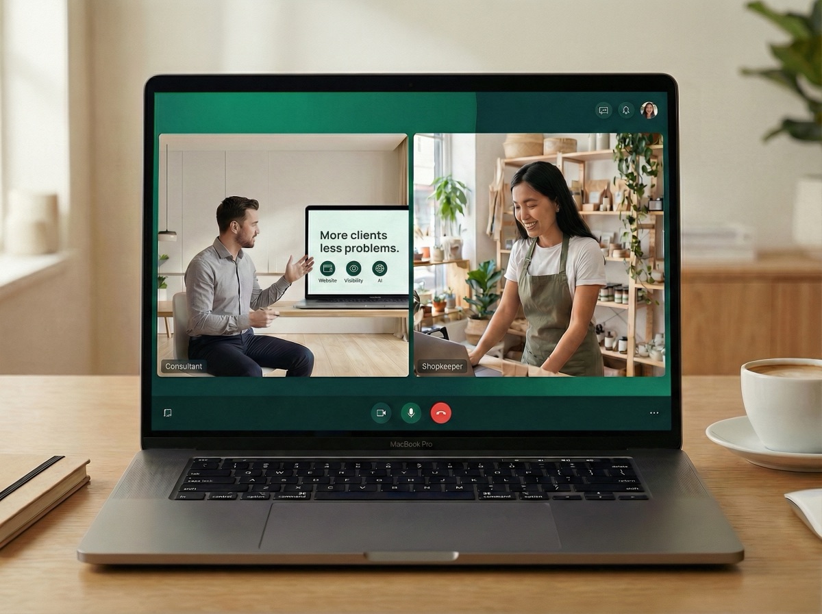 Consultant digital Hebora en visioconférence avec une commerçante